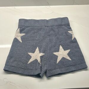 Unbranded Soft Powder Blue with White Stars Womens size Medium Elastic waist